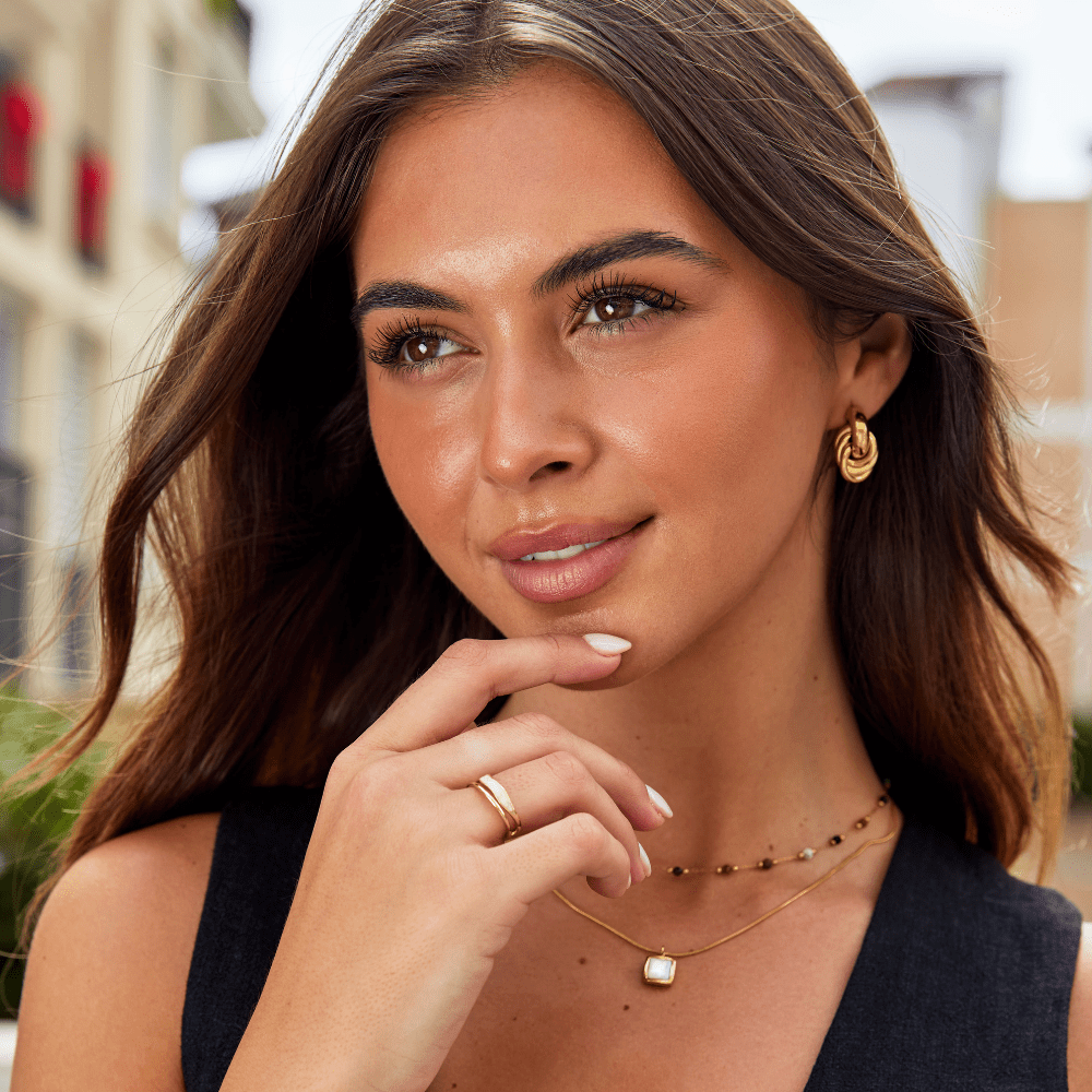 金色沙哈拉層疊戒指